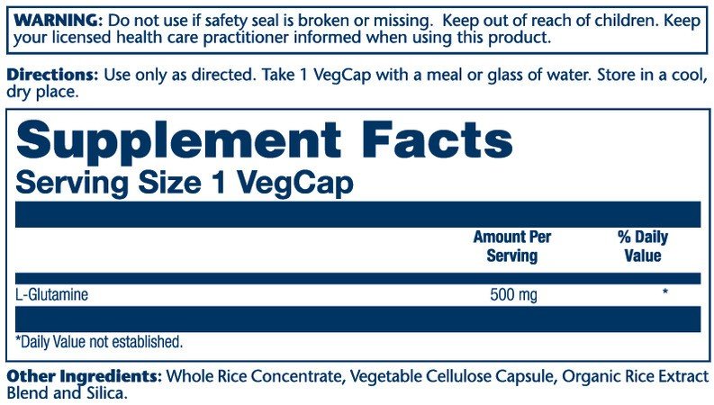 Solaray Free-Form L-Glutamine 500mg 50 Capsule