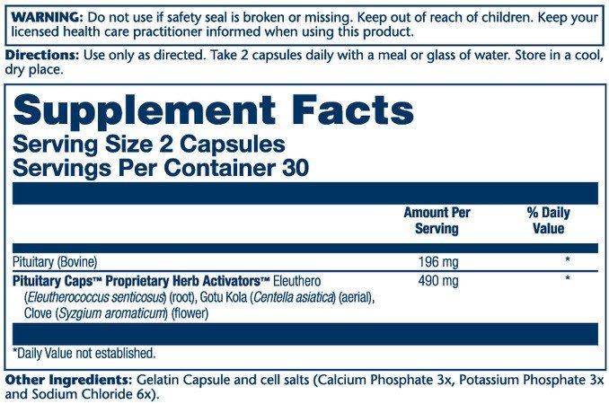 Solaray Pituitary Caps 95mg 60 Capsule