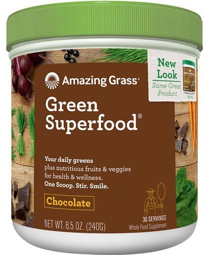 Amazing Grass Green SuperFood Powder - Chocolate 8.5 oz Powder