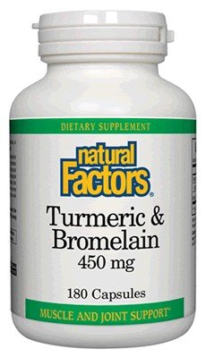 Natural Factors Turmeric & Bromelain 450mg 180 Capsule