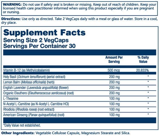 Solaray Total Calm Advanced 60 VegCap