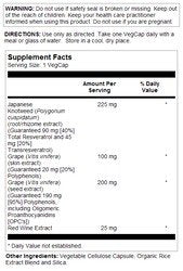 Solaray Triple Strength Resveratrol 225 mg 60 VegCap