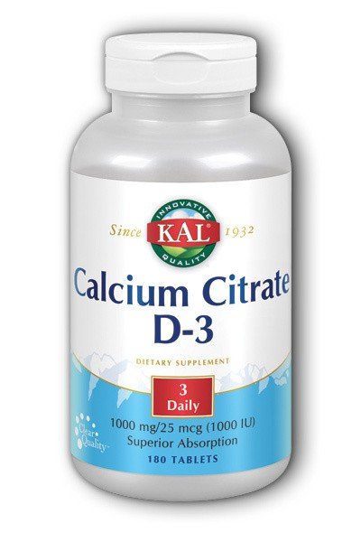 Kal Calcium Citrate - D3 180 Tablet