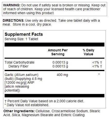 Solaray GarliCare 12,000 mcg 60 Tablet