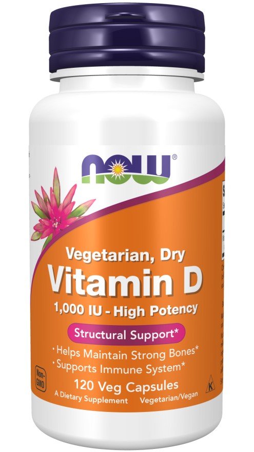 Now Foods Vitamin D 1000 IU Dry Veg 120 VegCap