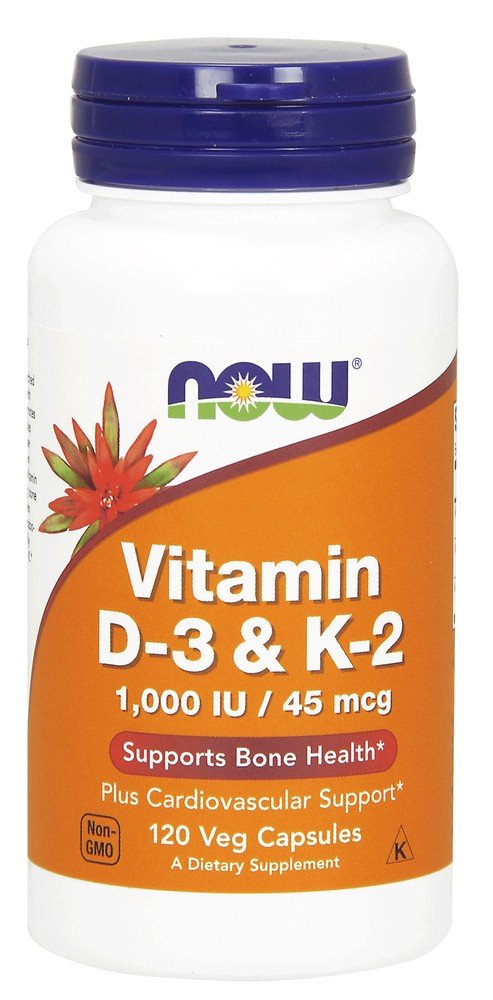 Now Foods Vitamin D3 &amp; K2 120 VegCap