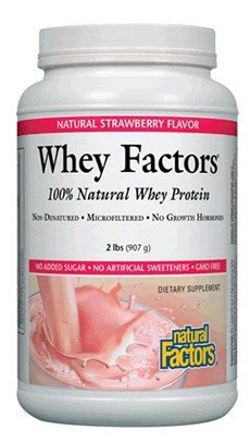 Natural Factors Whey Factors Strawberry 2 lbs Powder