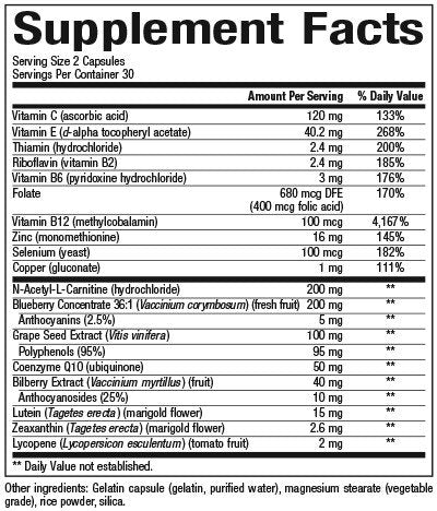 Natural Factors Advanced Eye Factors 60 Capsule