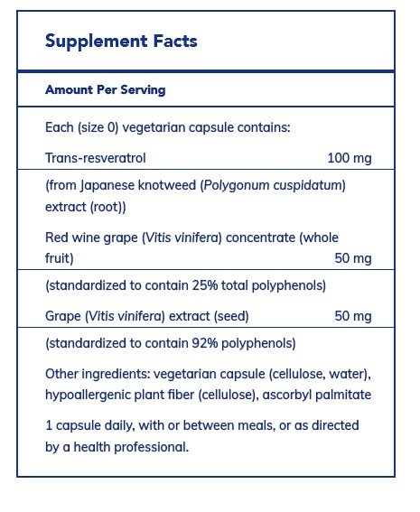 Pure Encapsulations Resveratrol Extra 120 Vegcap