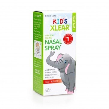 Kid's Xlear Nasal Spray with Xylitol | Xlear | Purified Water, Xylitol, Saline, Grapefruit Seed Extract | Alleviates Congestion | Relieves Sinus Pressure | Fast Relief | 0.75 ounce Liquid | VitaminLife