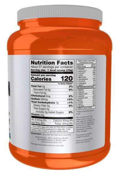 Now Foods 100% Pure Pea Protein 2 lbs Powder