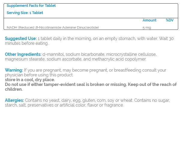 Source Naturals, Inc. ENADA NADH 5mg 30 Tablet