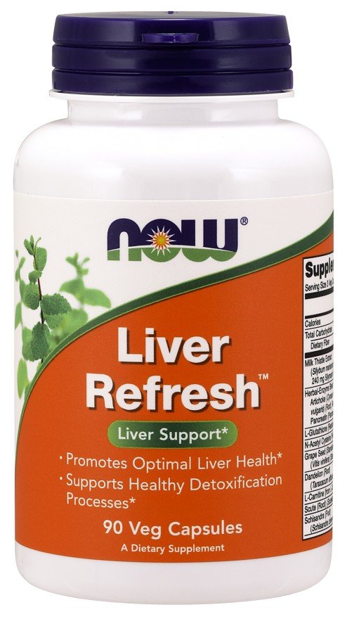 Liver Refresh | Now Foods | Liver Support | Liver Health | Detoxification Process | Dietary Supplement | 90 VegCaps | 90 Vegetable Capsules | VitaminLife