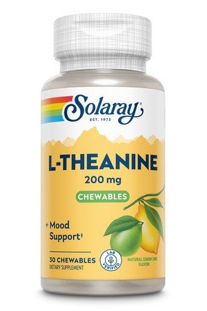Solaray L-Theanine 200mg Lemon Lime 30 Chewable