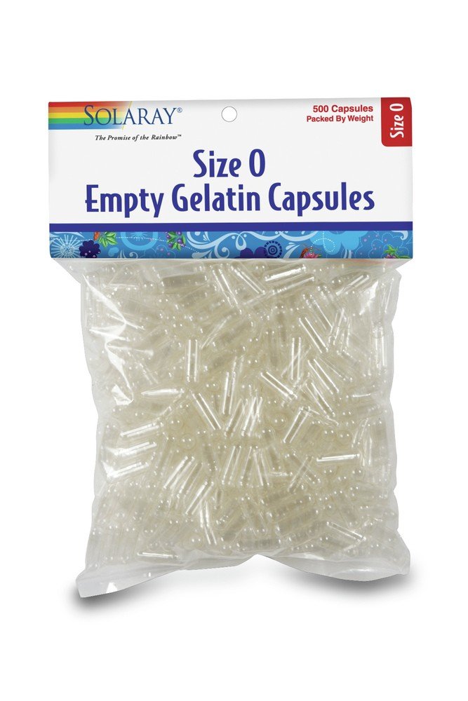 Solaray Empty Gelatin Capsules Size 0 500 Capsule