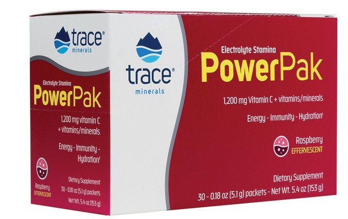 Trace Minerals Electrolyte Stamina Power Pak Raspberry 30 Packet