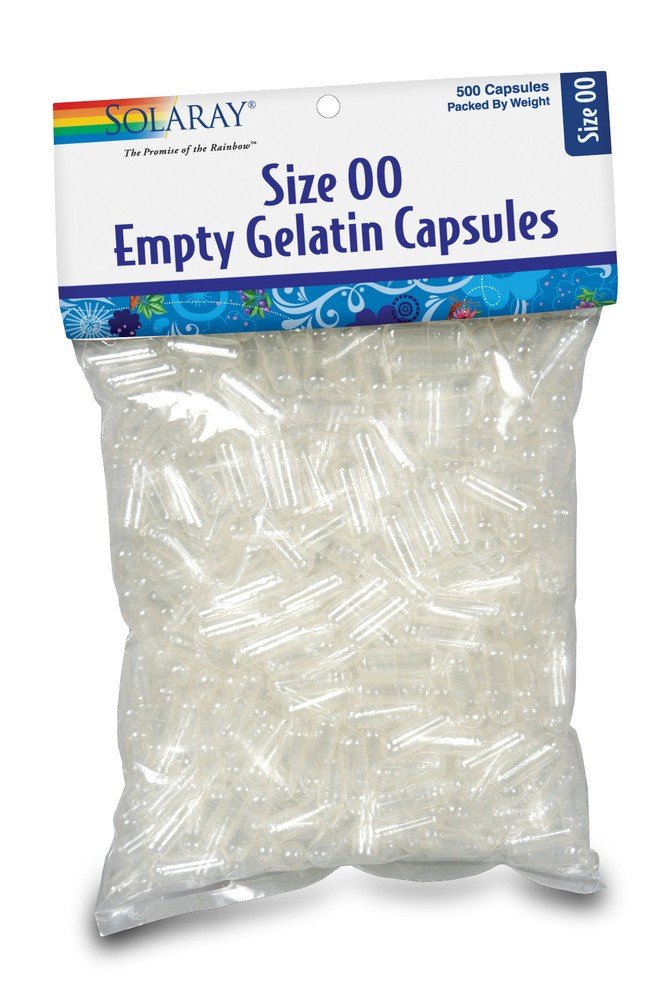 Solaray Empty Gelatin Capsules Size 00 500 Capsule
