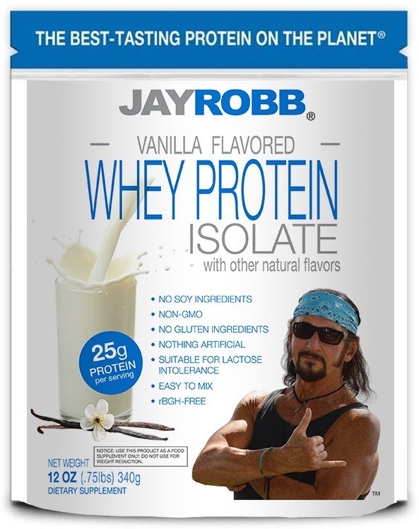 Jay Robb Whey Protein Isolate Vanilla 12 oz (340 g) Powder