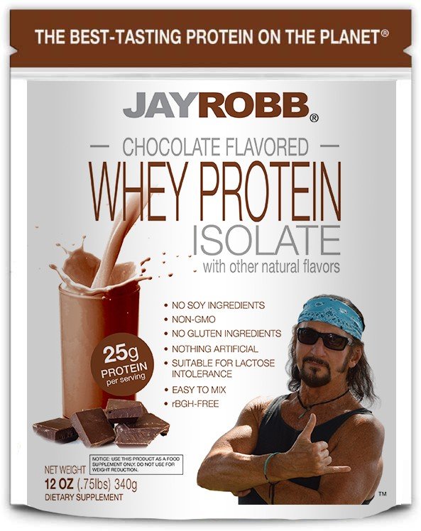 Jay Robb Whey Protein Isolate Chocolate 12 oz Powder