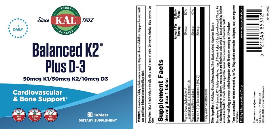 Kal Balanced K2 60 Tablet