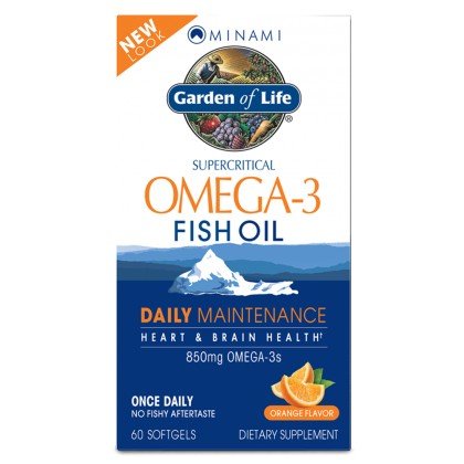 Minami Nutrition Supercritical Omega-3 Fish Oil-Orange Flavor 60 Softgel
