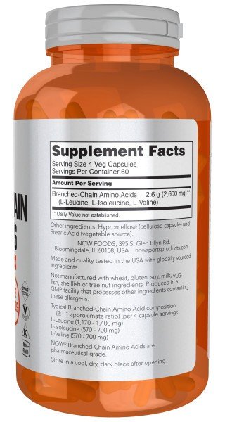 Now Foods Branched Chain Amino Acids 240 Capsule