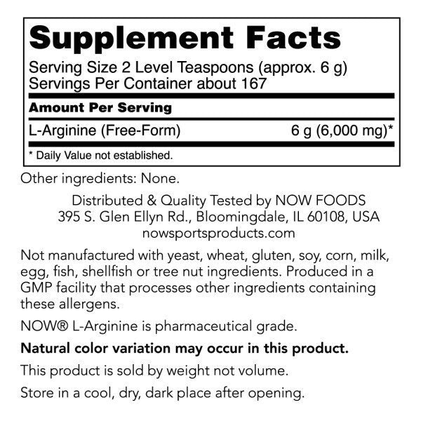 Now Foods L-Arginine Powder 2.2 lbs Powder