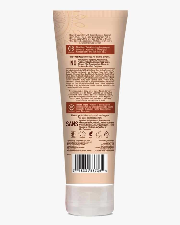 Desert Essence Organics Body Wash Coconut 8 oz Liquid