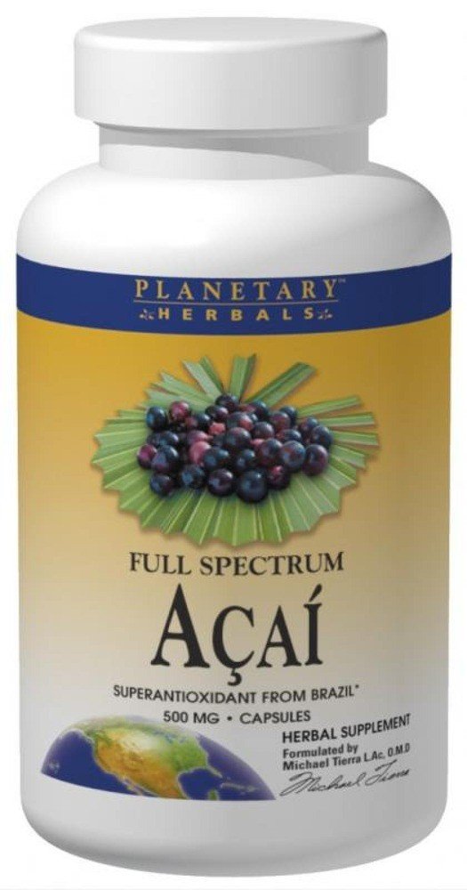 Planetary Herbals Acai Full Spectrum 500 mg 60 Capsule