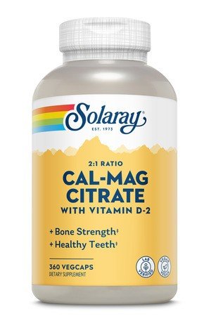 Solaray Cal-Mag Citrate 2:1 ratio with Vitamin D 2 360 VegCap