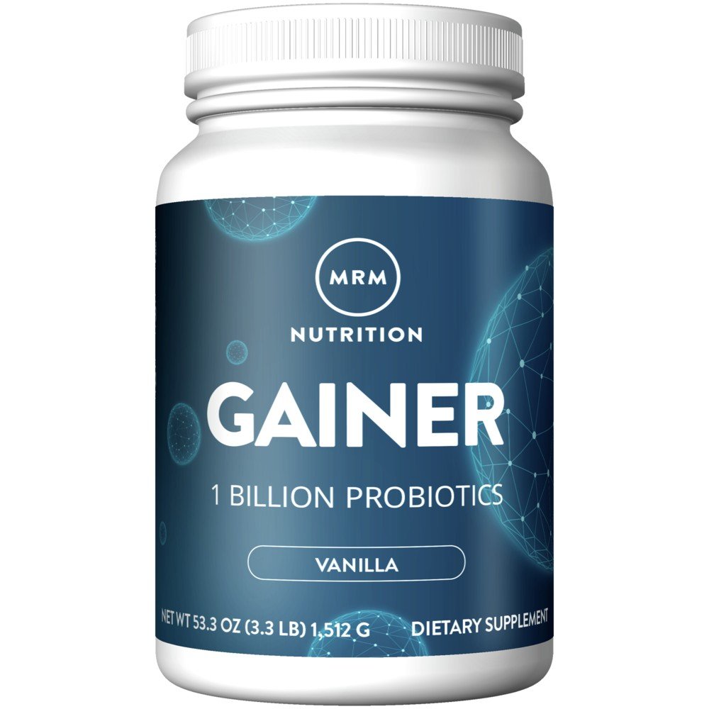 Gainer Vanilla | MRM Nutrition | Probiotics | Dietary Supplement | 53.3 ounces or 3.3 pounds or 1,512 grams Powder | VitaminLife