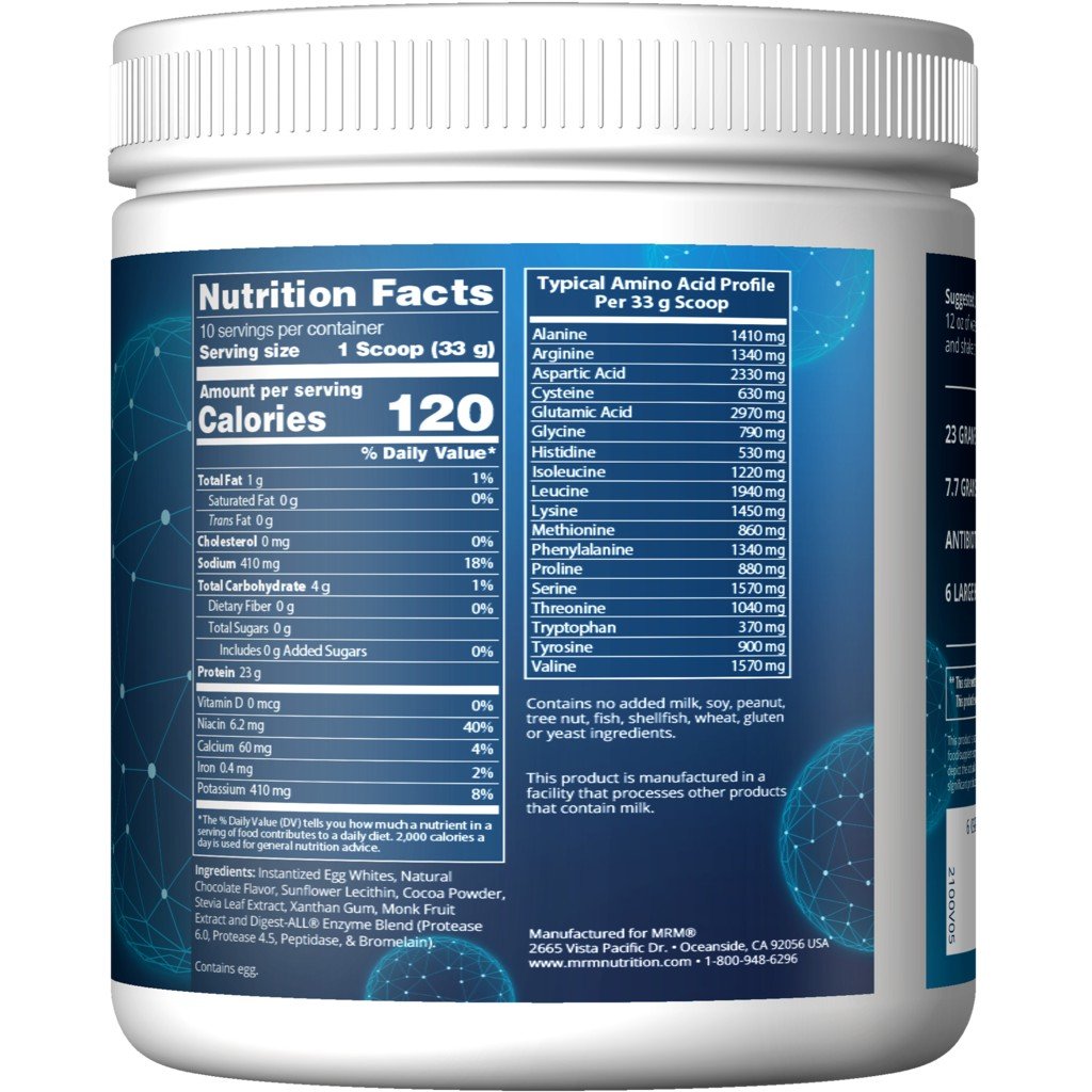 MRM (Metabolic Response Modifiers) Egg White Protein 12oz Chocolate 12 oz Powder