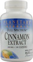 Planetary Herbals Full Spectrum Cinnamon Extract 200mg 120 VegCap