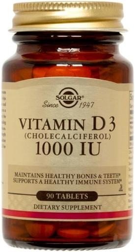 Vitamin D3 | Solgar | Cholecalciferol | 1000 IU | Bone Health | Teeth Health | Immune System | Dietary Supplement | 90 Tablets | VitaminLife