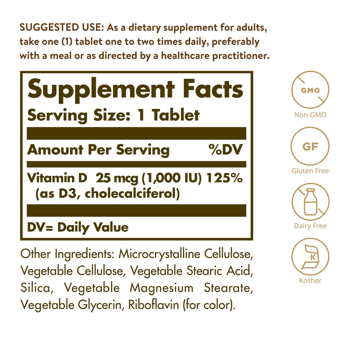 Solgar Vitamin D3 1000 IU 90 Tablet