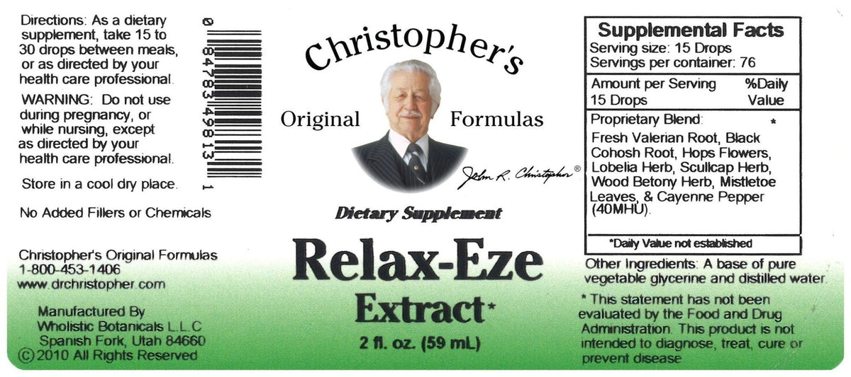 Christopher&#39;s Original Formulas Relax-Eze Extract 2 oz Liquid