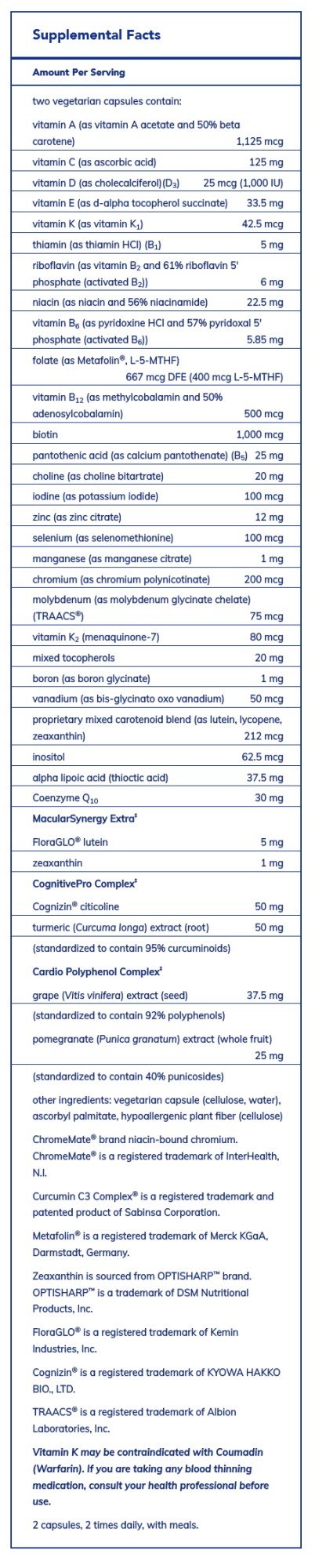 Pure Encapsulations Longevity Nutrients 120 Capsule