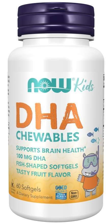 Now Foods DHA Kid's Chewable 100 mg 60 Softgel