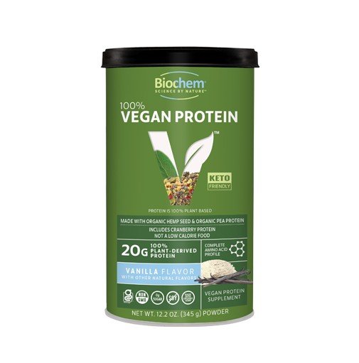 Biochem Vegan Protein Vanilla 12.2 oz Powder