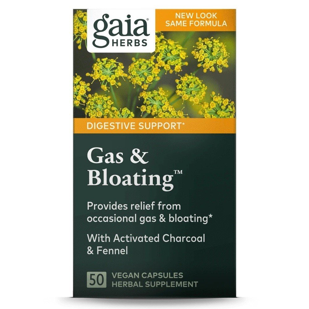 Gaia Herbs Rapid Relief Gas &amp; Bloating 50 VegCap