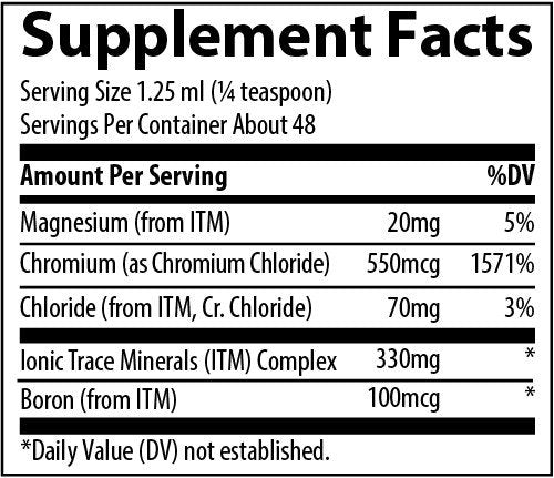 Trace Minerals Ionic Chromium 2 oz Liquid