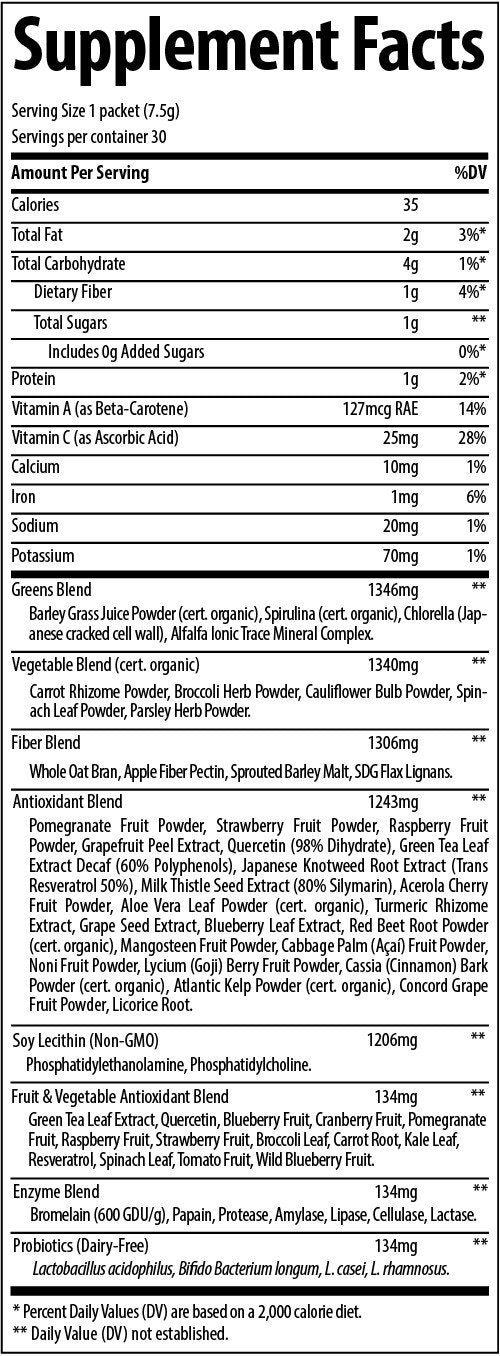 Trace Minerals Greens Pak Berry 30 Packet