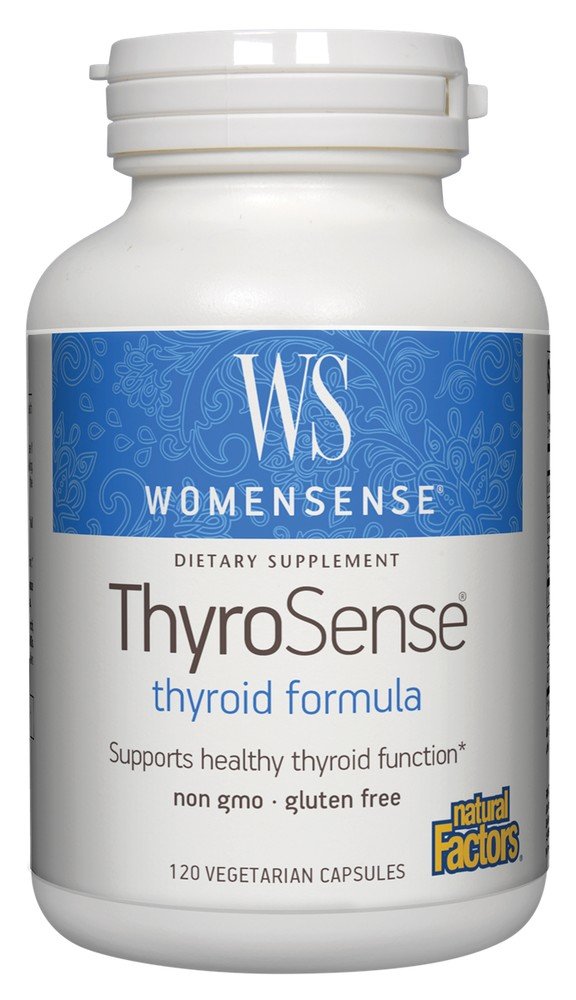 WomenSense | Natural Factors | ThyroSense | Theyroid Function | Non GMO | Gluten Free | Natural Factors | Vegetarian | Dietary Supplement | 120 VegCaps | VitaminLife