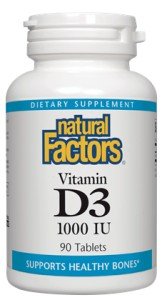 Natural Factors Vitamin D3 1000 IU 180 Tablet