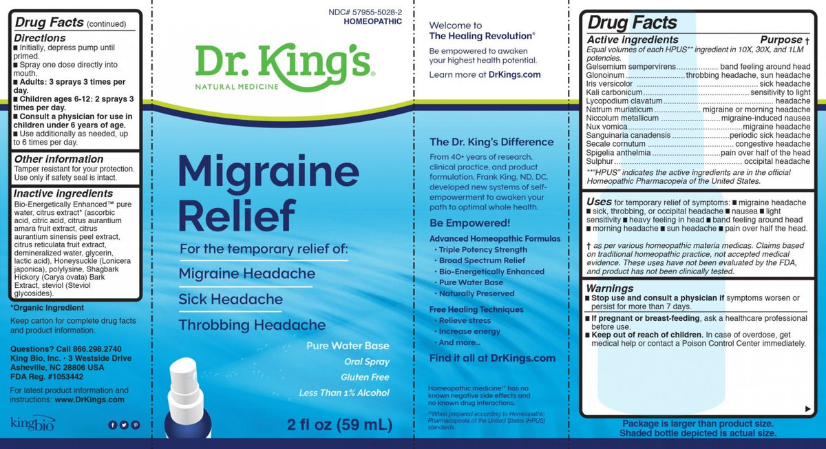 Dr King Natural Medicine Migraine 2 oz Liquid