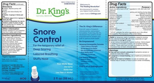 Dr King Natural Medicine Snore Control 2 oz Liquid