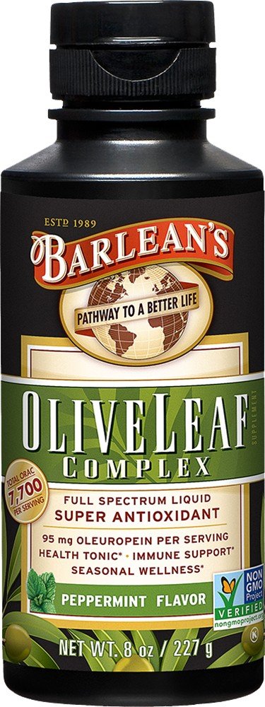 Barlean&#39;s Olive Leaf Complex Peppermint 8 oz Liquid