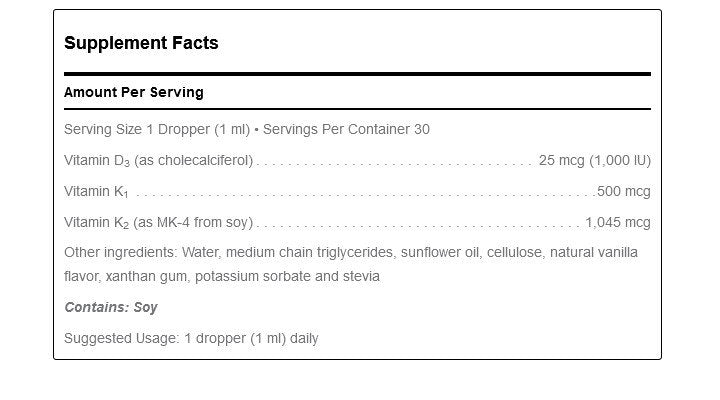 Douglas Laboratories Liquid D &amp; K 30ml 1 oz Liquid