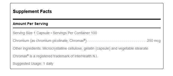 Douglas Laboratories Chromium Picolinate 250mcg 100 Capsule