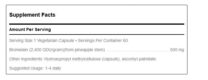 Douglas Laboratories Bromelain 500 mg 60 Capsule